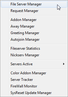 File Server Manager option selection